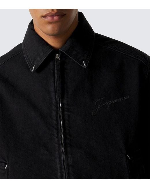 Jacquemus Black Canevas De-Nimes Denim Jacket for men