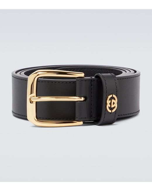 Gucci Black Interlocking G Leather Belt for men