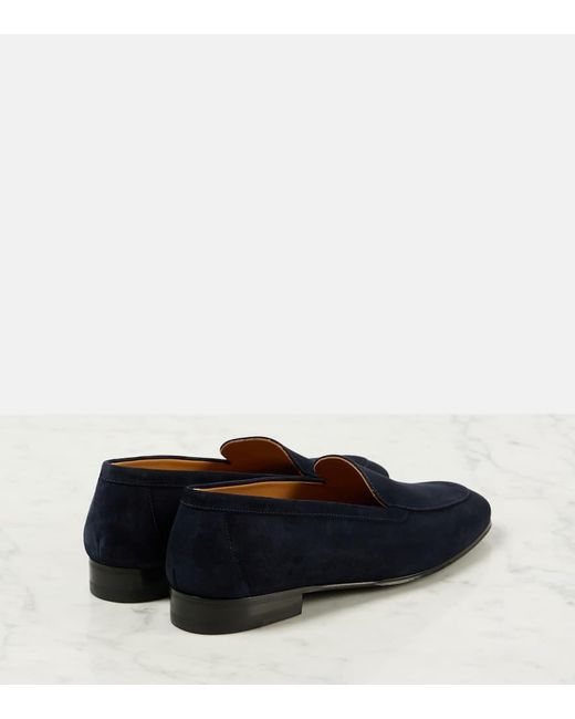 The Row Blue Sophie Suede Loafers