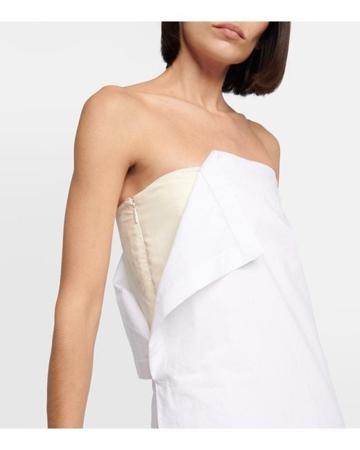 The Row White Bernette Cotton Gown