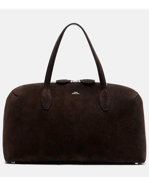 Totême Black Day Suede Tote Bag