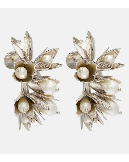 Simone Rocha Metallic Ohrringe Mit Zierperlen