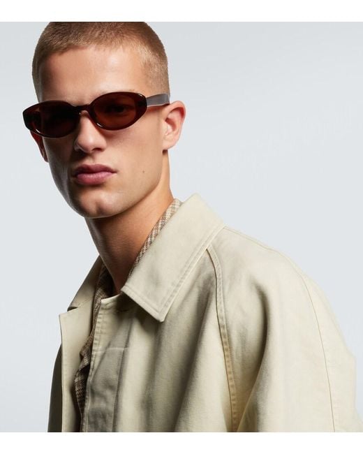 Auralee Brown X Eyevan 002R Oval Sunglasses for men