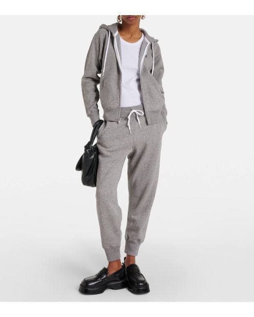 Sweat-shirt a capuche en coton melange Polo Ralph Lauren en coloris Gray