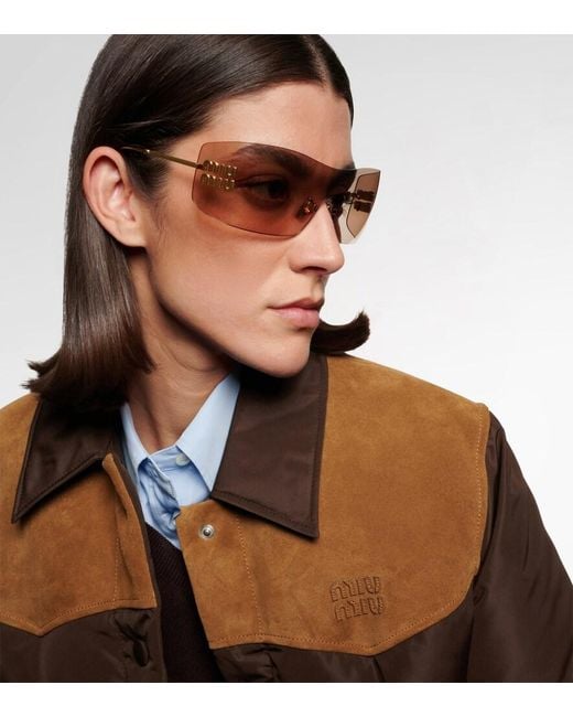 Miu Miu Natural Aube Shield Sunglasses