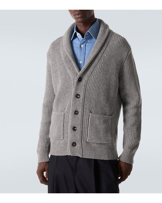 Thom Sweeney Cardigan Aus Wolle Und Kaschmir in Gray für Herren