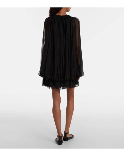Chloé Black Minikleid Aus Seide