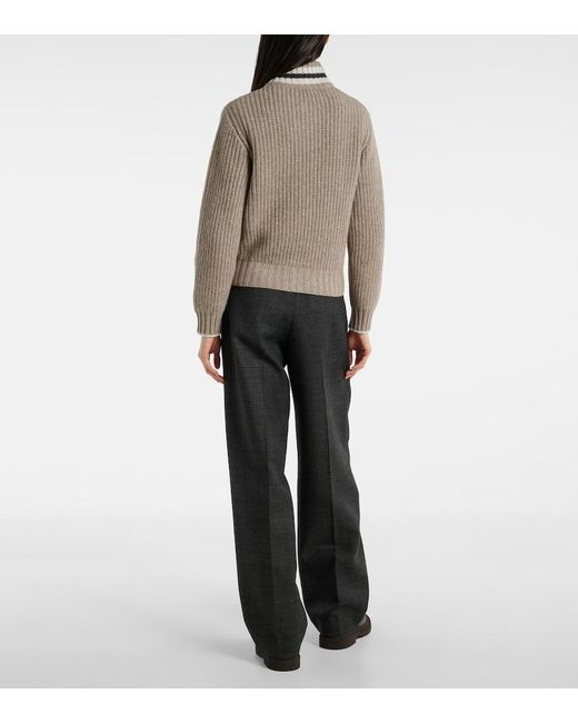 Brunello Cucinelli Natural Wool Cardigan