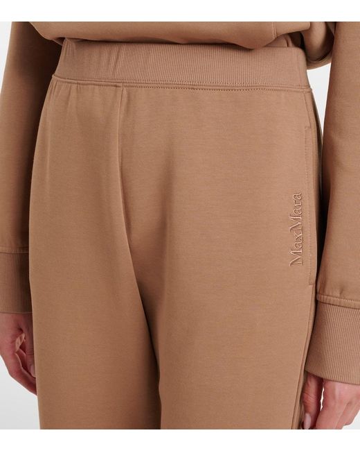 Pantalones Deportivos Violino En Mezcla De Algodon Max Mara de color Brown
