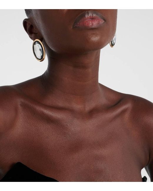 Self-Portrait Metallic Crystal-Embellished Eariings
