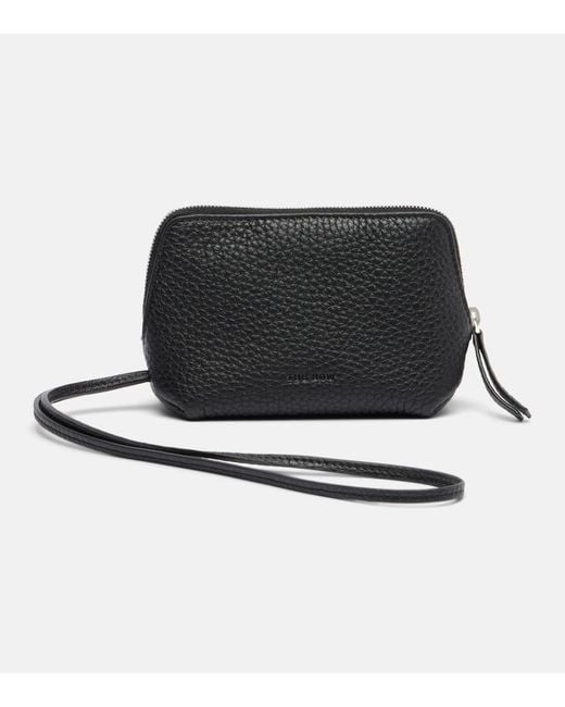 The Row Black Owen Leather Pouch