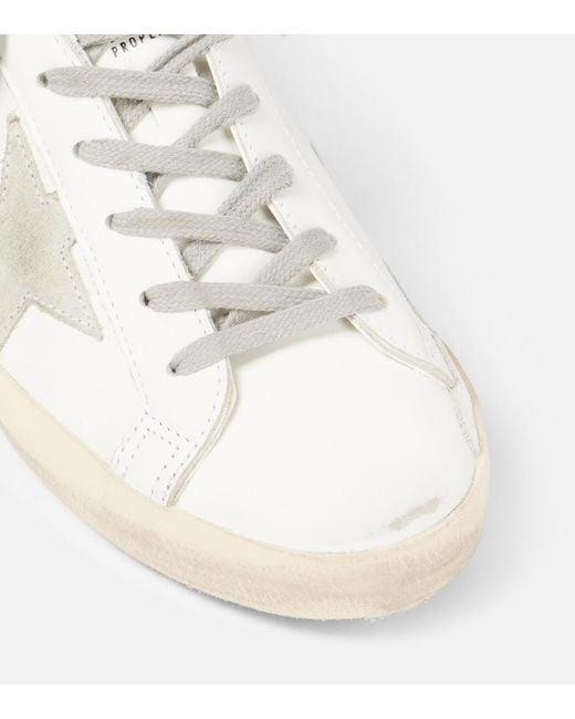 Golden Goose Deluxe Brand White Super-Star Leather Sneakers