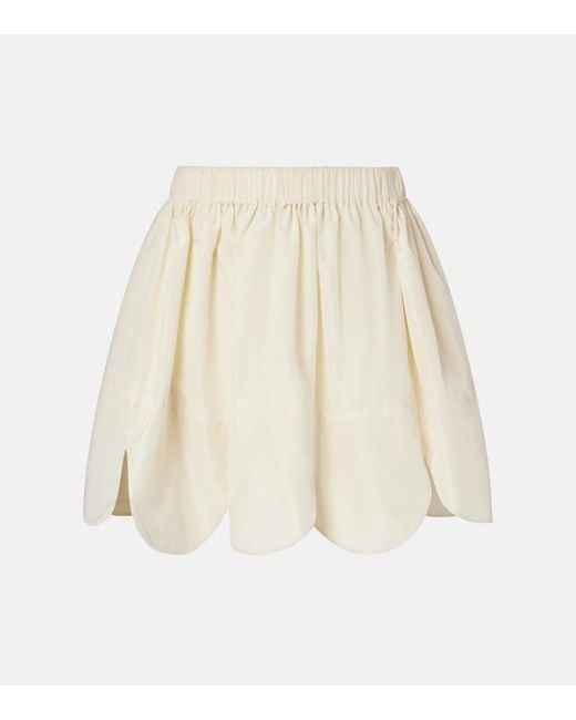 Simone Rocha Natural Poplin Miniskirt