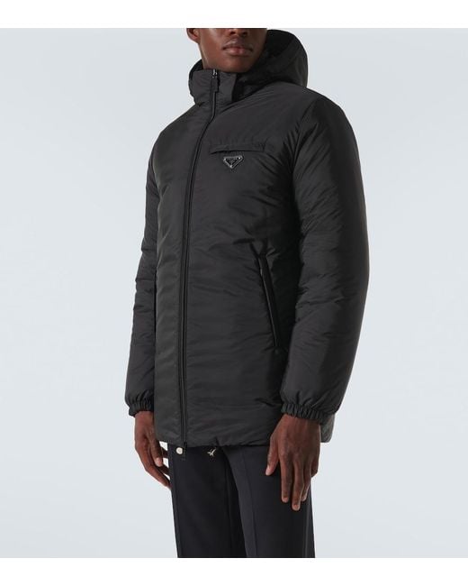 Prada Wattierte Jacke Aus Re-Nylon in Black für Herren