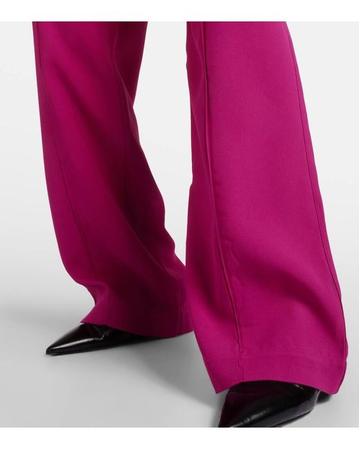 Pantaloni a palazzo Marlene in crepe di ‎Taller Marmo in Pink