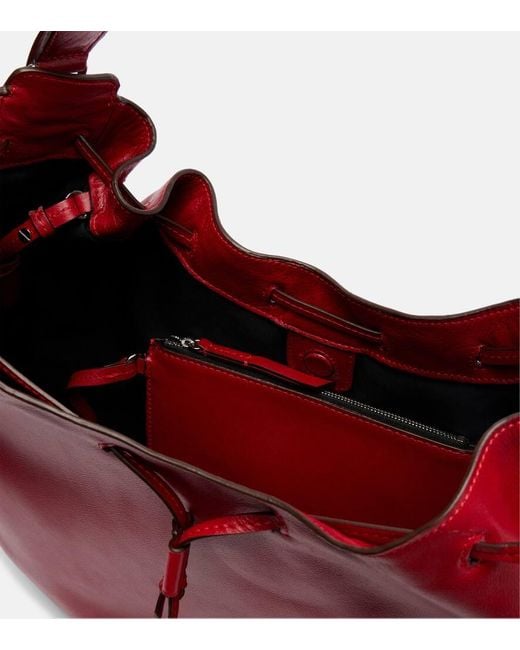 Isabel Marant Red Schultertasche Bolton Medium Aus Leder