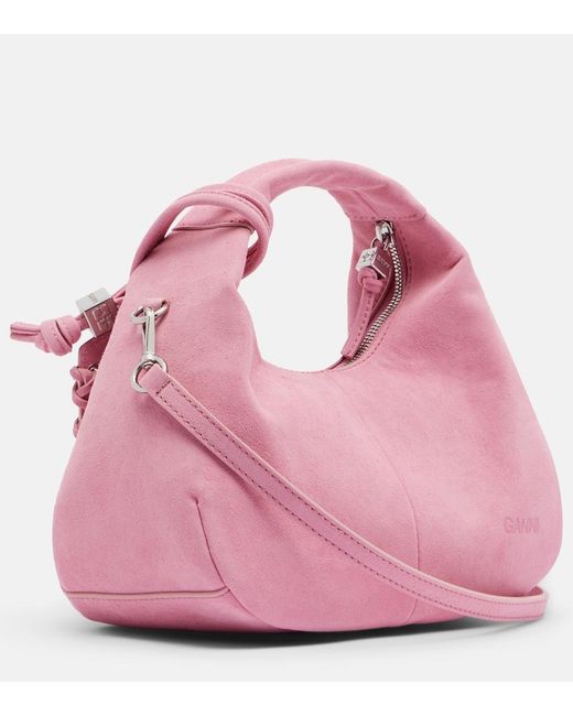 Ganni Pink Mini Top-Handle Bag