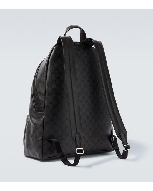 Gucci Black Essence Classic Gg Canvas Medium Backpack for men