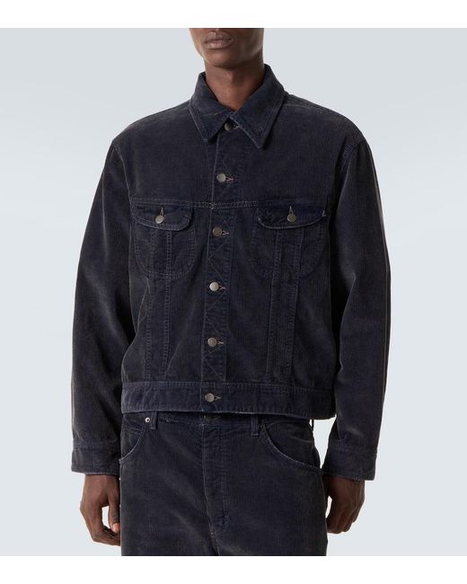 Studio Nicholson Blue X Aaron Levine Derby Cotton Corduroy Jacket for men