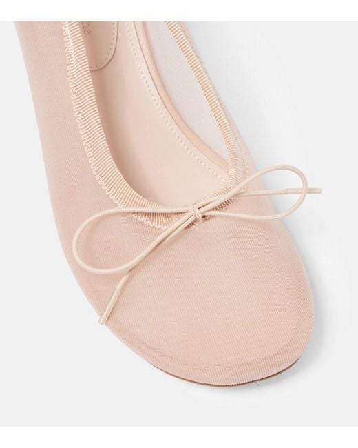 Simone Rocha Pink Mesh Ballet Pumps