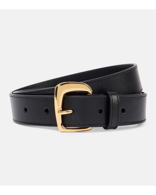 Jacquemus Black Ovalo Leather Belt