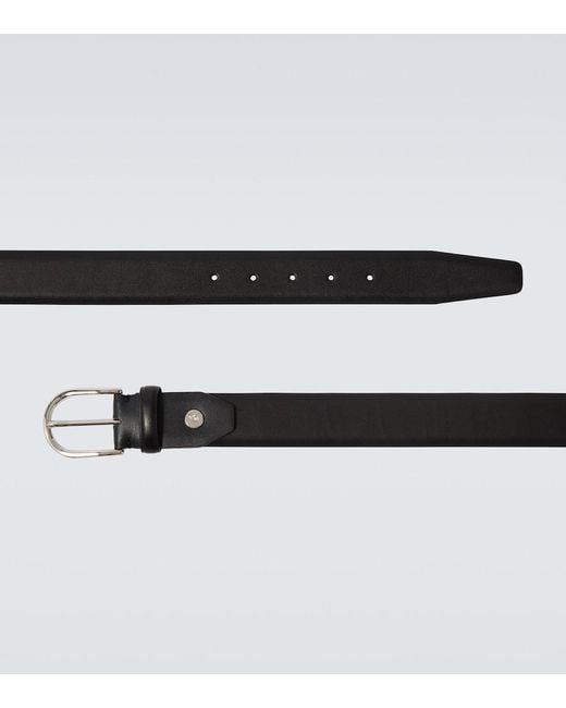 Brioni Black Leather Belt for men