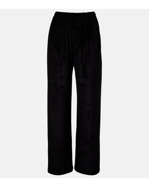 Pantalones Anchos De Tiro Alto Balenciaga de color Black