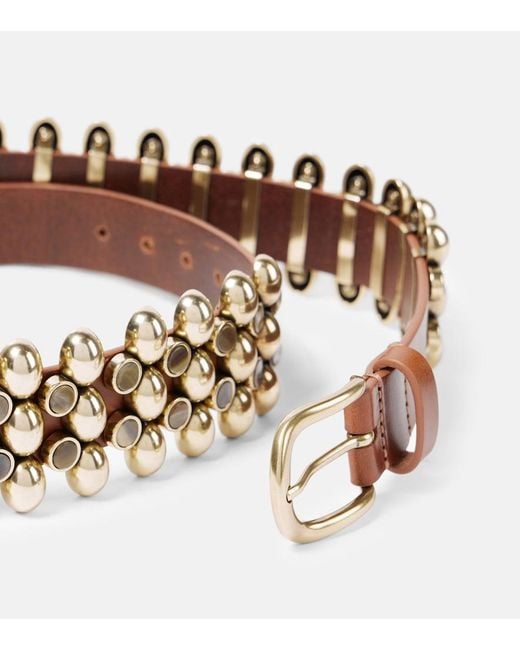 Isabel Marant Brown Varana Embellished Leather Belt
