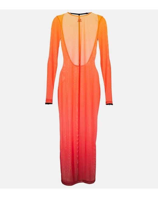 Courreges Red Midikleid Gradient