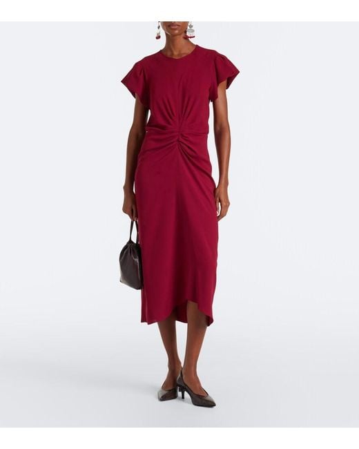 Isabel Marant Terena Gathered Midi Dress