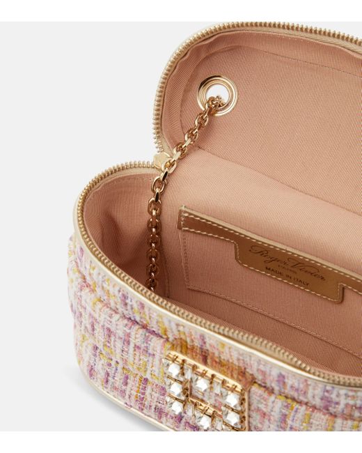 Roger Vivier Pink Vanity Boucle Shoulder Bag