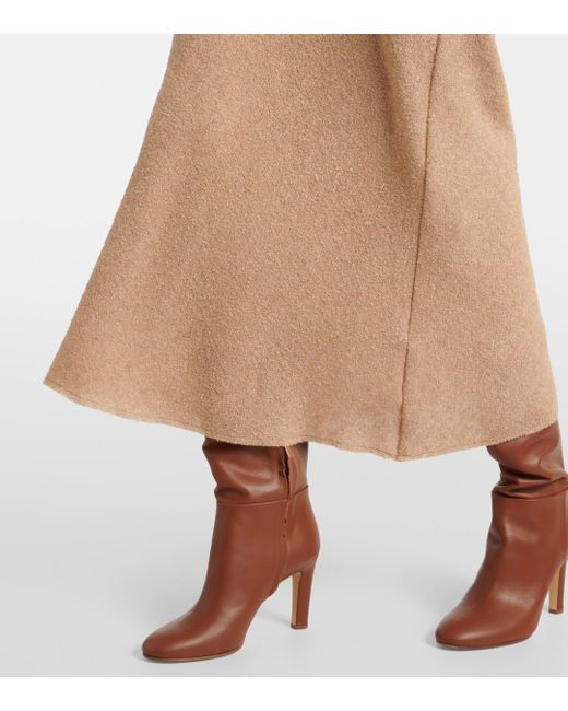 Gabriela Hearst Natural Belo Silk And Wool Boucle Maxi Skirt