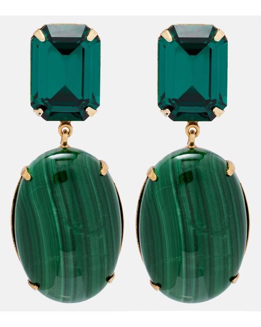 Jennifer Behr Green Xiomara 18Kt-Plated Drop Earrings