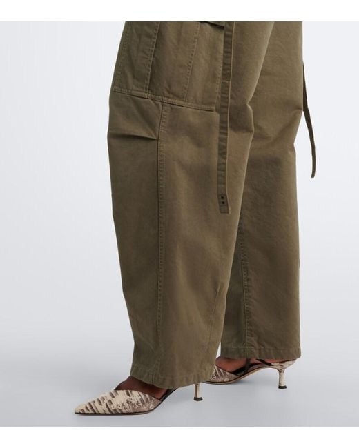 Fendi Green Denim Cargo Pants
