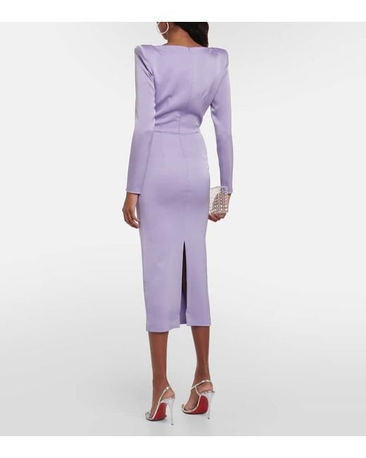 Vestido corto en crepe de saten Alex Perry de color Purple