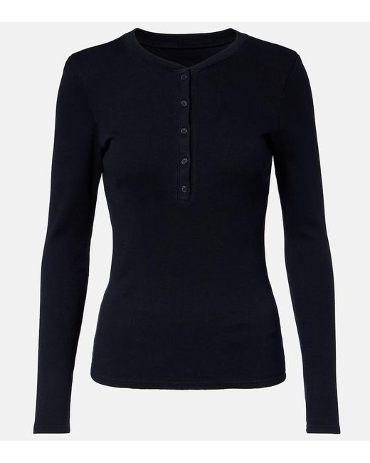 Camiseta Con Botones Jordan De Algodon Nili Lotan de color Blue