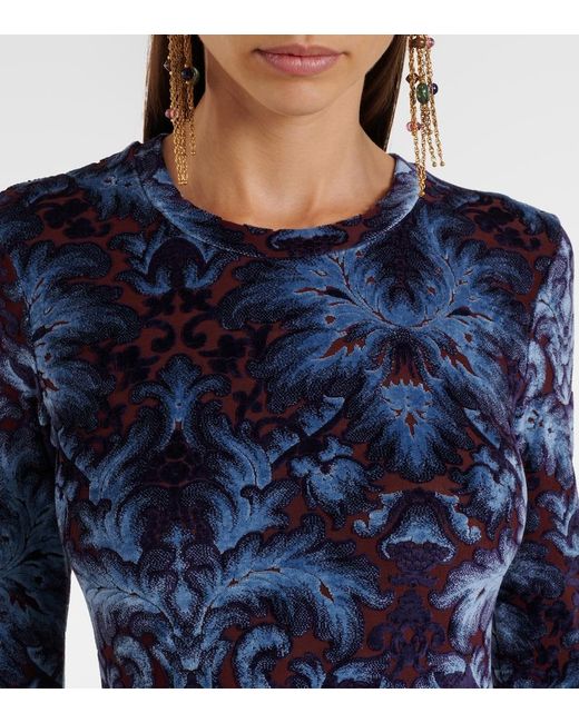 Etro Blue Jersey Top