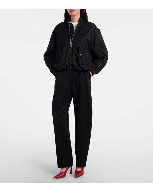 Givenchy Black Cropped Bomber Jacket