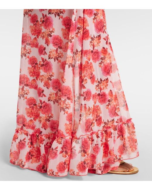 Bananhot Red Berta Floral Beach Cover-Up