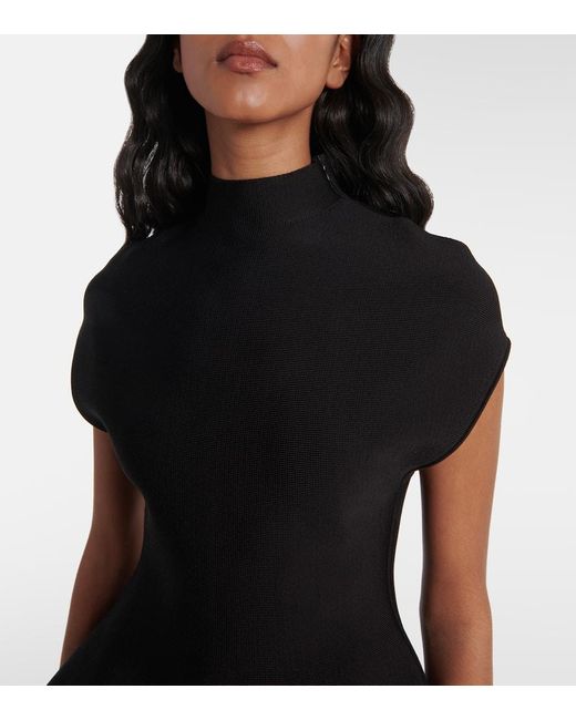Khaite Black Andra Peplum Top