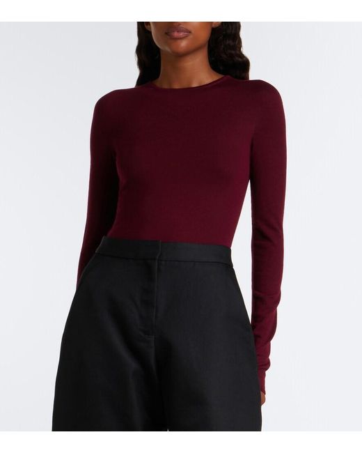 Alaïa Purple Wool Bodysuit