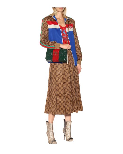 tan gucci skirt