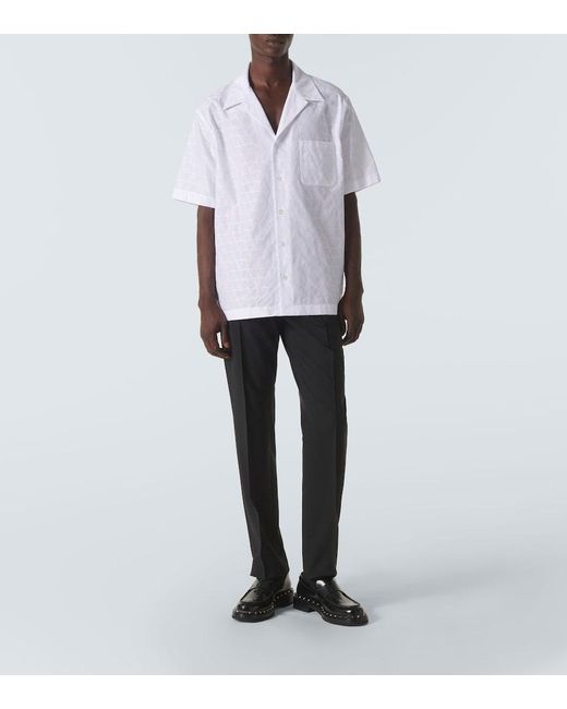 Valentino Black Wool And Mohair Slim Pants for men