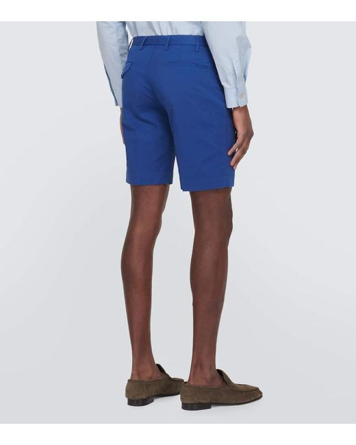 Shorts slim in misto cotone di Incotex in Blue da Uomo