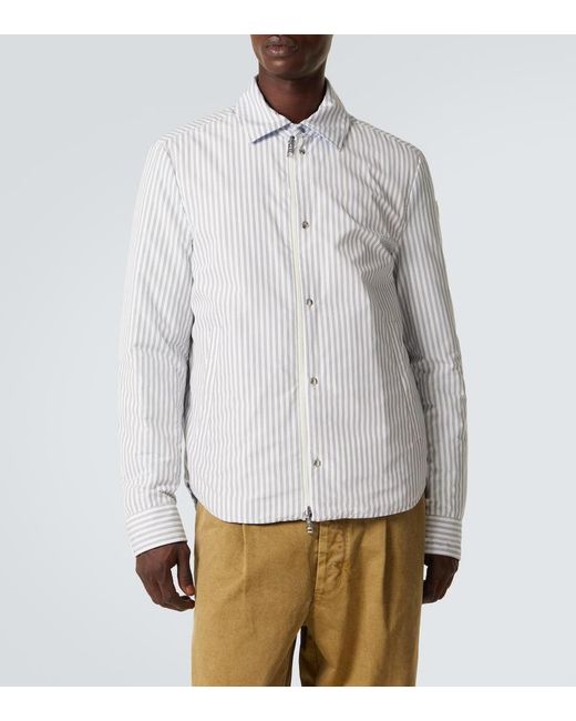 Moncler White Crescent Reversible Down Overshirt for men