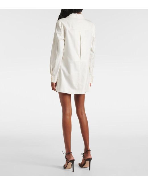 Tom Ford White Cotton And Silk Minidress