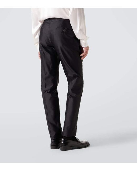 Dolce & Gabbana Black Silk Twill Suit for men