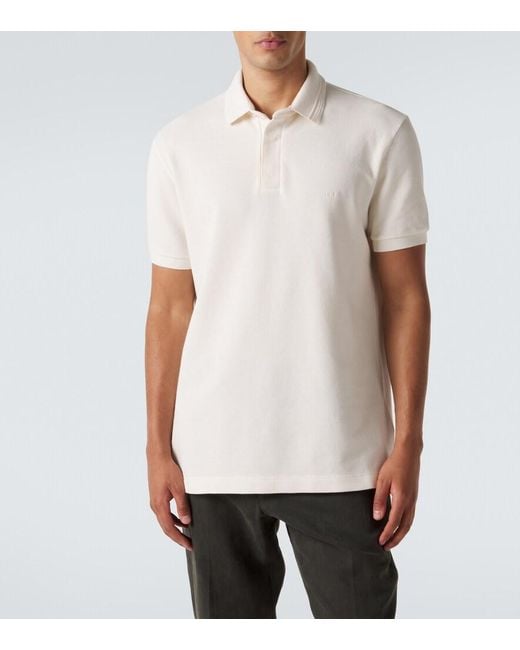 Tod's White Cotton Pique Polo Shirt for men