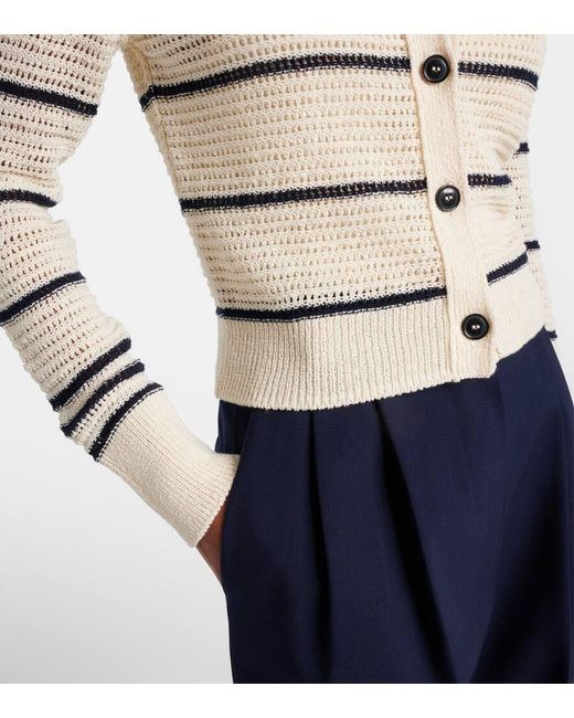 FRAME Natural The Shrunken Cotton-Blend Cardigan