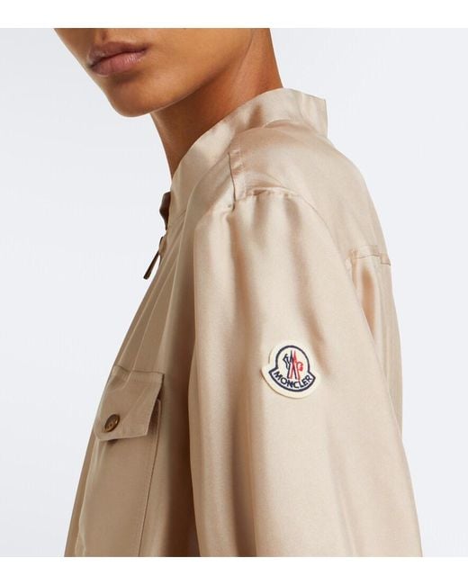 Moncler Natural Silk Zip-Up Minidress